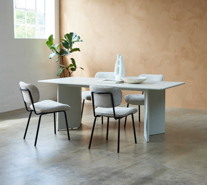 Masă de dining PALMA 90x200 cm, culoare greigeMobCenter