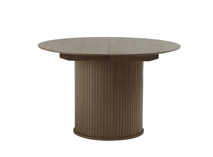 Masă de dining extensibilă NOLA Ø120–167 cm – Stejar AfumatMobCenter