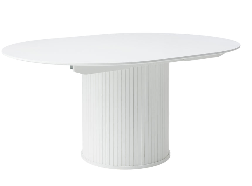 Masă de dining extensibilă Nola Ø120–167 cm – Stejar AlbMobCenter