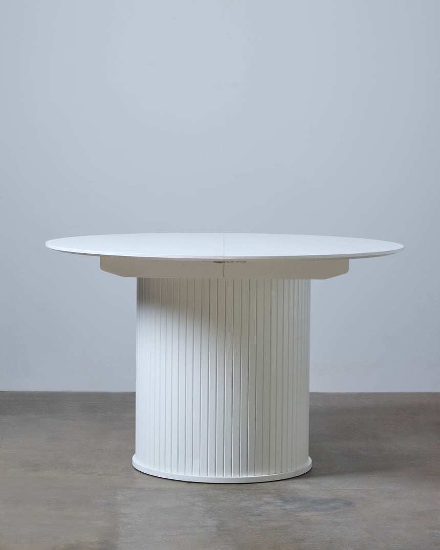 Masă de dining extensibilă Nola Ø120–167 cm – Stejar AlbMobCenter