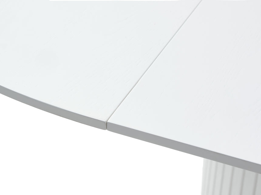 Masă de dining extensibilă Nola Ø120–167 cm – Stejar AlbMobCenter