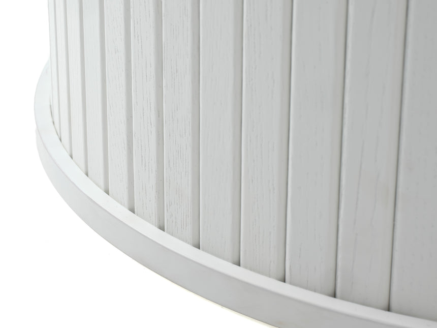 Masă de dining extensibilă Nola Ø120–167 cm – Stejar AlbMobCenter