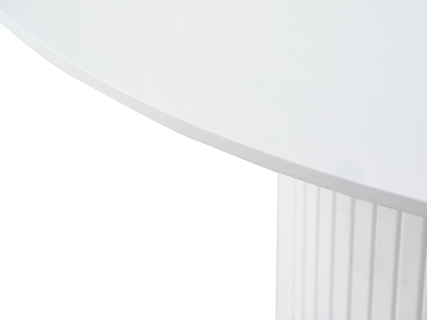 Masă de dining extensibilă Nola Ø120–167 cm – Stejar AlbMobCenter