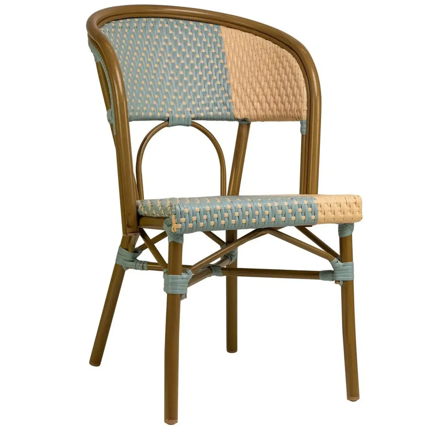 Santa Cruz scaun de terasa pentru exterior culoare albastru/bejMobCenter