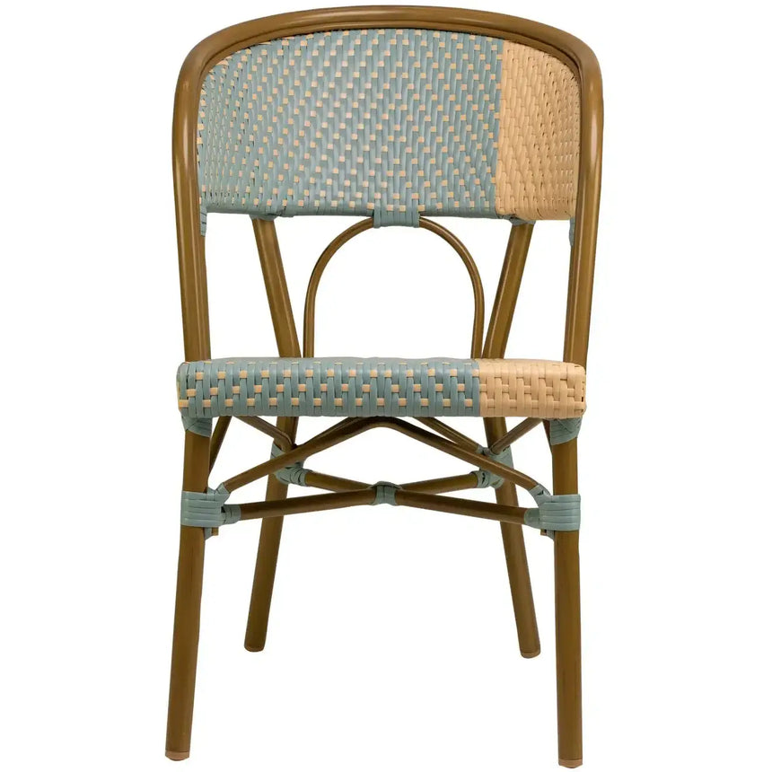 Santa Cruz scaun de terasa pentru exterior culoare albastru/bejMobCenter