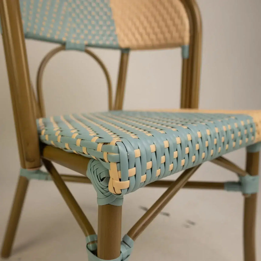 Santa Cruz scaun de terasa pentru exterior culoare albastru/bejMobCenter