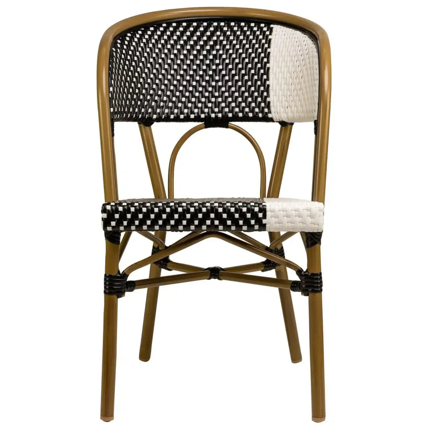 Santa Cruz scaun de terasa pentru exterior culoare negru/albMobCenter