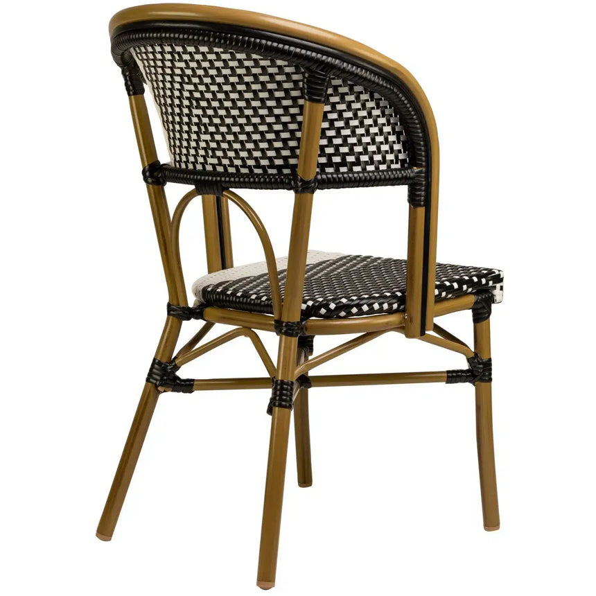 Santa Cruz scaun de terasa pentru exterior culoare negru/albMobCenter