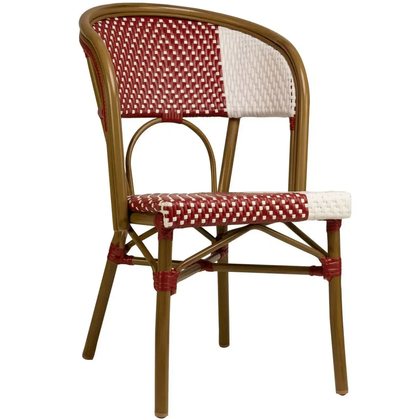 Santa Cruz scaun de terasa pentru exterior culoare rosu/albMobCenter