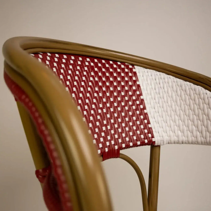 Santa Cruz scaun de terasa pentru exterior culoare rosu/albMobCenter