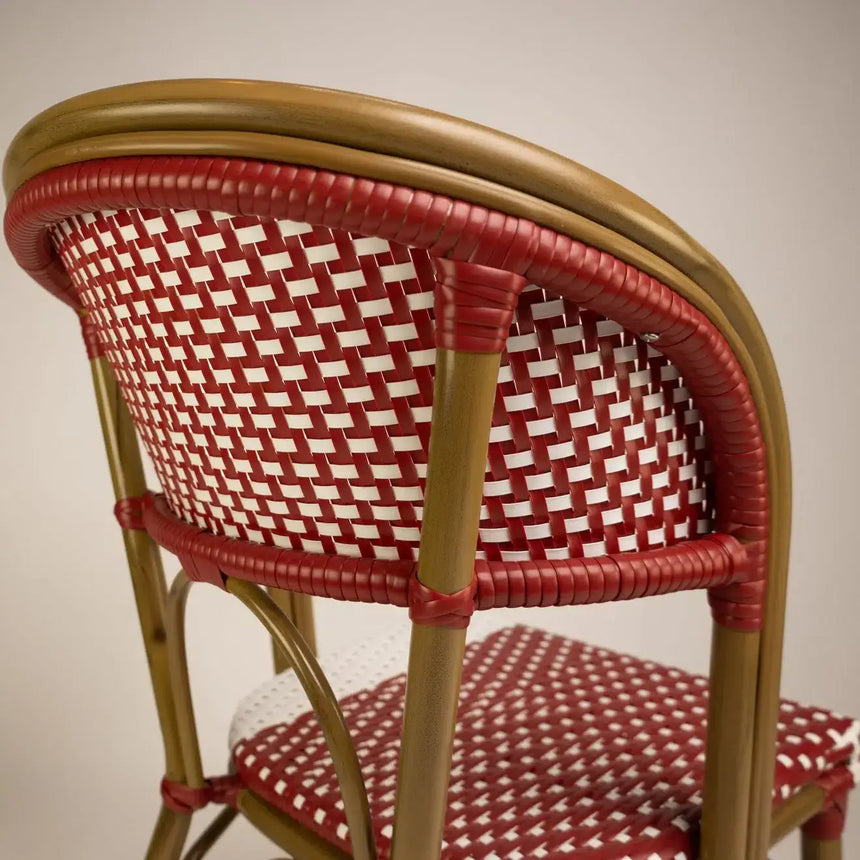 Santa Cruz scaun de terasa pentru exterior culoare rosu/albMobCenter