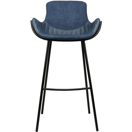 Scaun de bar pentru restaurant Alya, culoare albastrăMobCenter