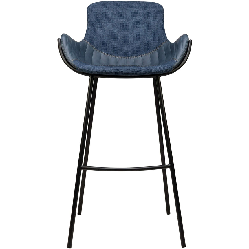 Scaun de bar pentru restaurant Alya, culoare albastrăMobCenter