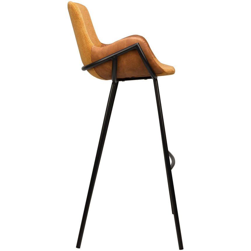 Scaun de bar pentru restaurant Alya, culoare galbenMobCenter