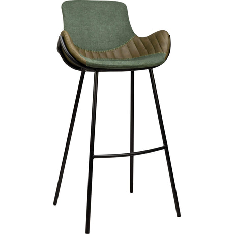 Scaun de bar pentru restaurant Alya, culoare verdeMobCenter
