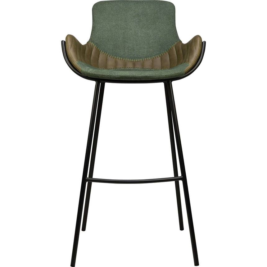 Scaun de bar pentru restaurant Alya, culoare verdeMobCenter