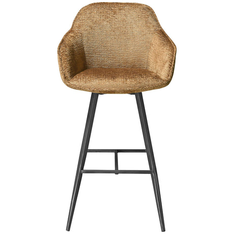 Scaun de bar pentru restaurant Ella, culoare cognacMobCenter