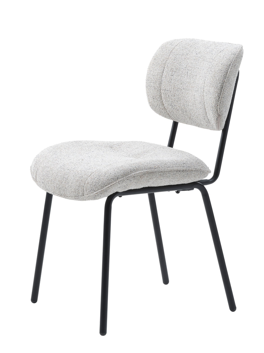 Scaun de dining BUFFALO, tapițerie melange alb untMobCenter