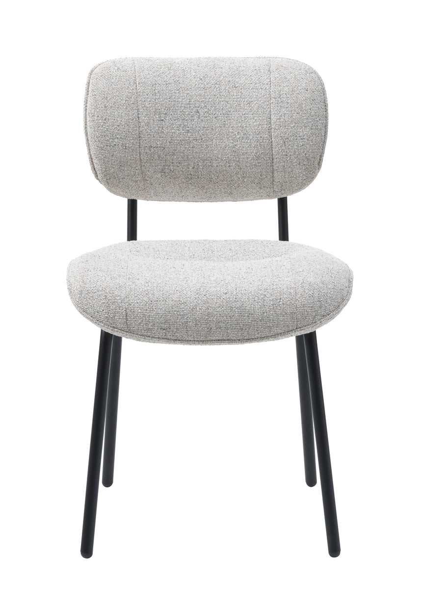 Scaun de dining BUFFALO, tapițerie melange alb untMobCenter