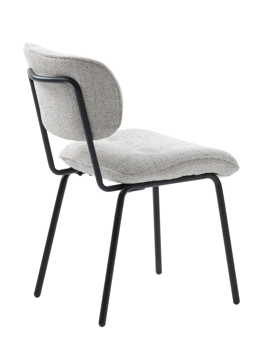 Scaun de dining BUFFALO, tapițerie melange alb untMobCenter