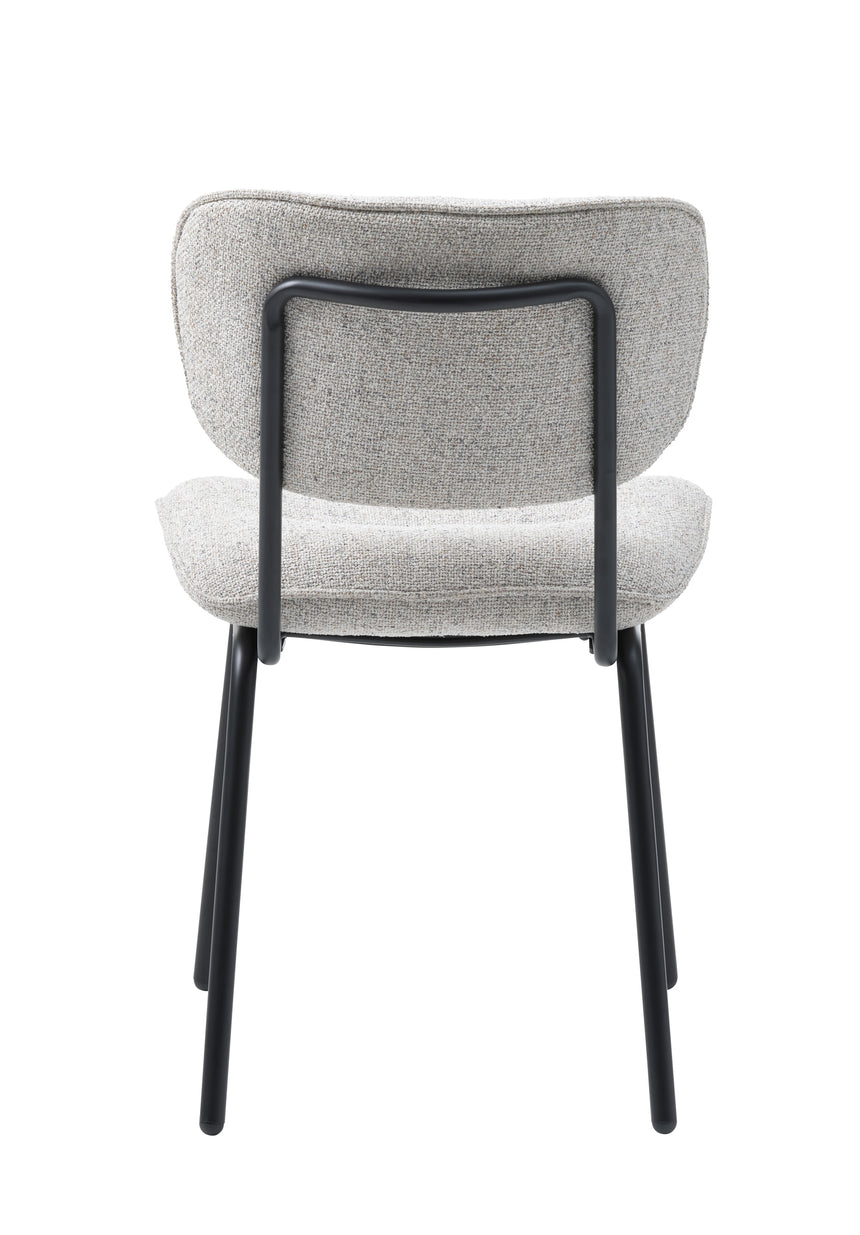 Scaun de dining BUFFALO, tapițerie melange alb untMobCenter