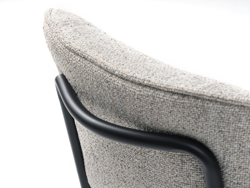 Scaun de dining BUFFALO, tapițerie melange alb untMobCenter