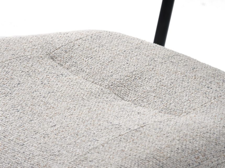 Scaun de dining BUFFALO, tapițerie melange alb untMobCenter