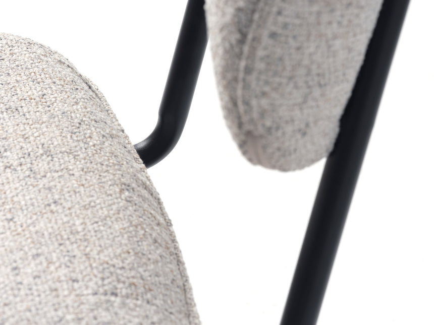 Scaun de dining BUFFALO, tapițerie melange alb untMobCenter