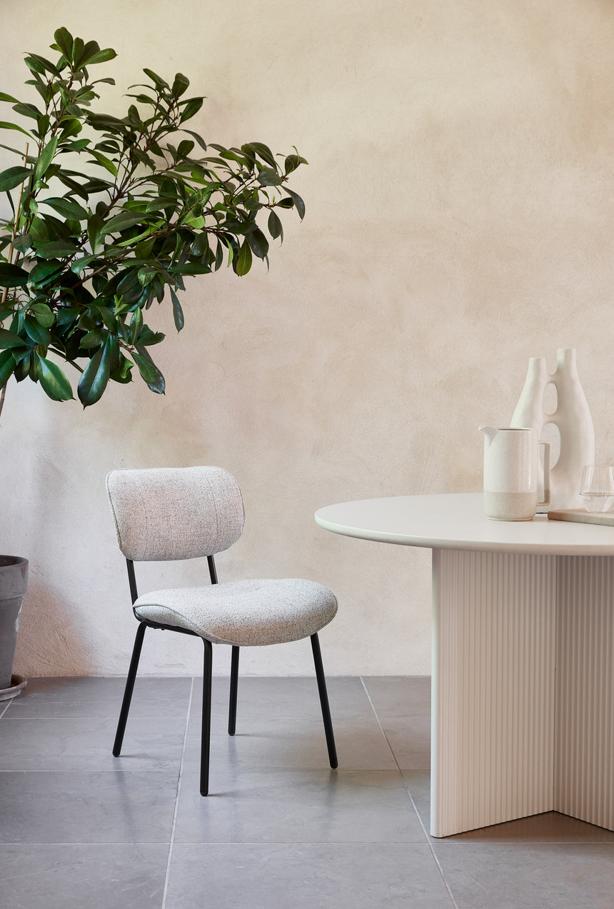 Scaun de dining BUFFALO, tapițerie melange alb untMobCenter