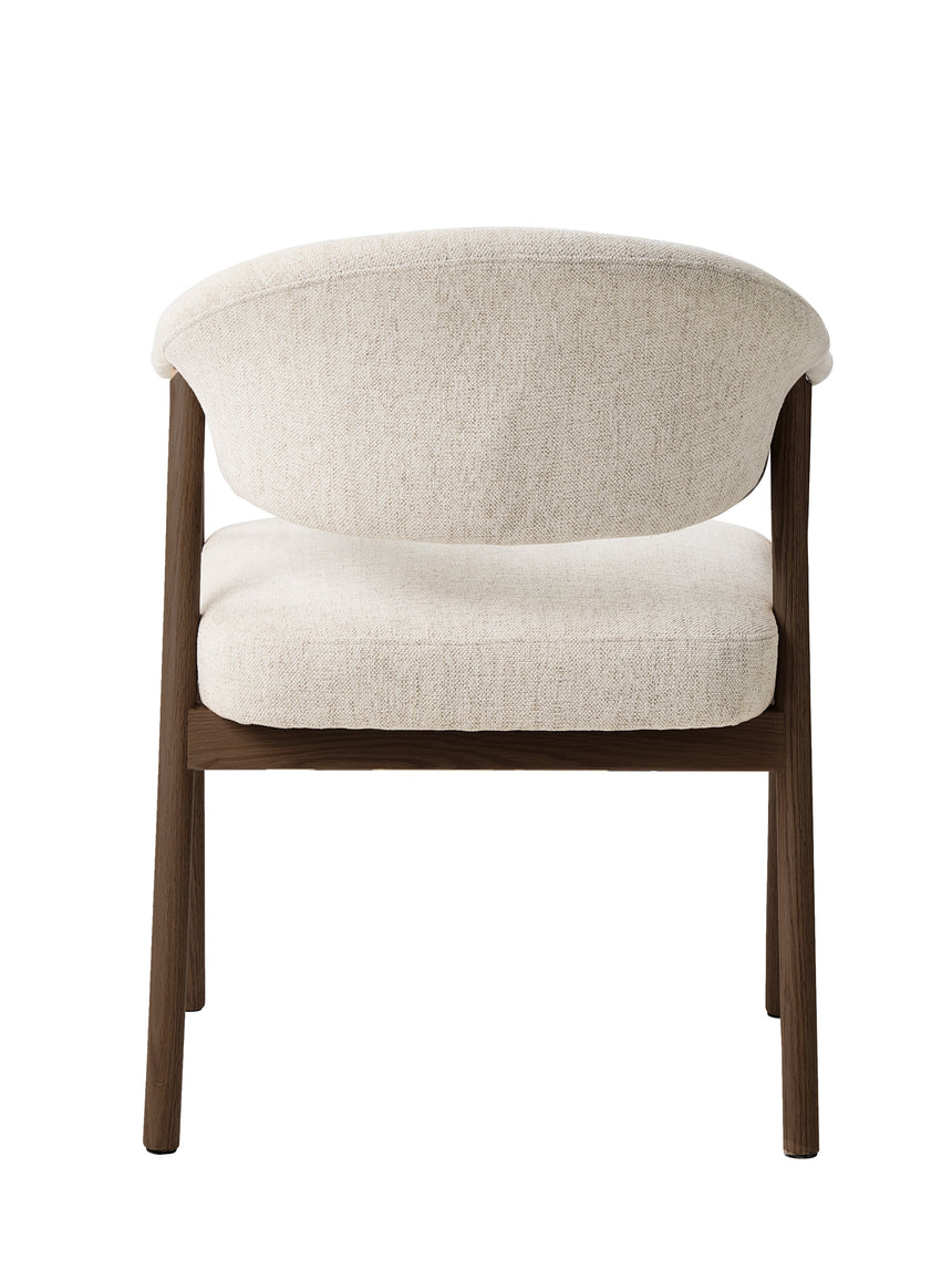 Scaun de dining ELK din stejar afumat, culoare nisipMobCenter