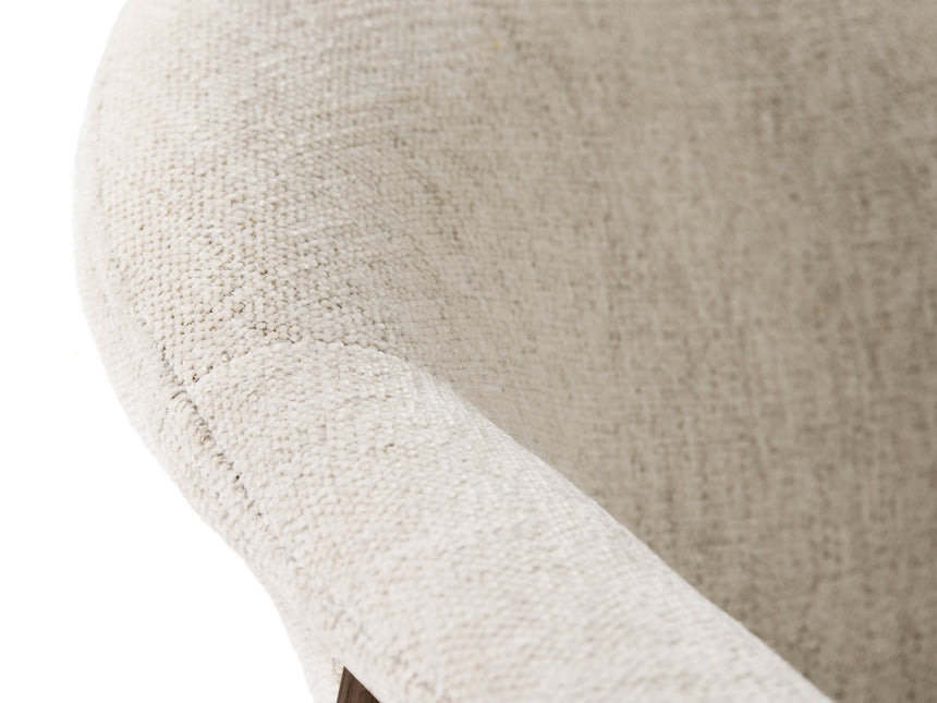 Scaun de dining ELK din stejar afumat, culoare nisipMobCenter