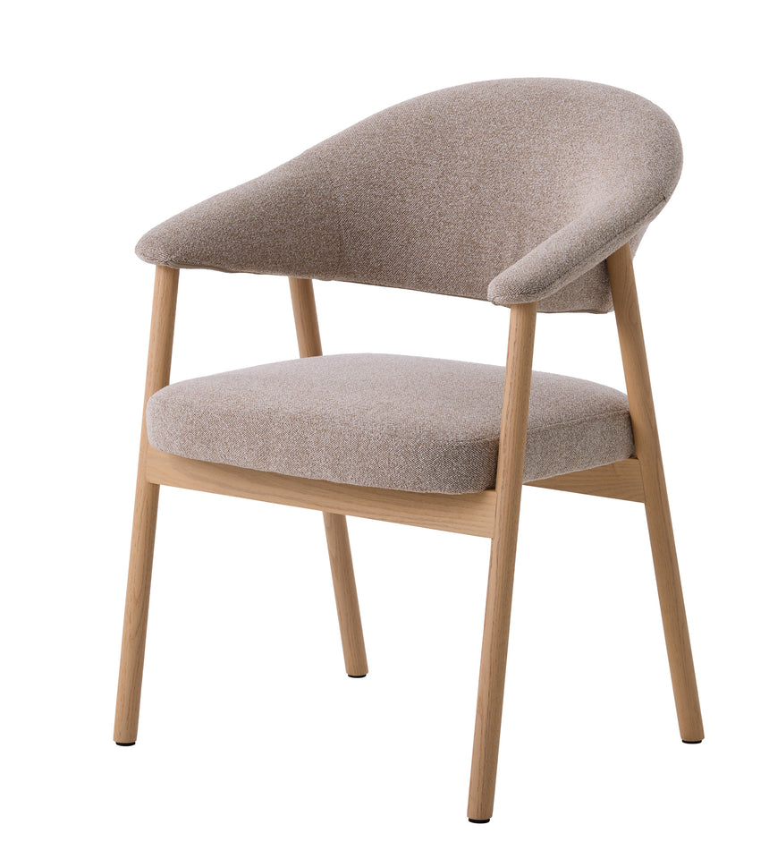 Scaun de dining ELK din stejar pigmentat albMobCenter