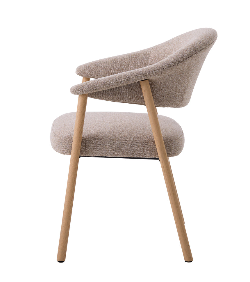 Scaun de dining ELK din stejar pigmentat albMobCenter