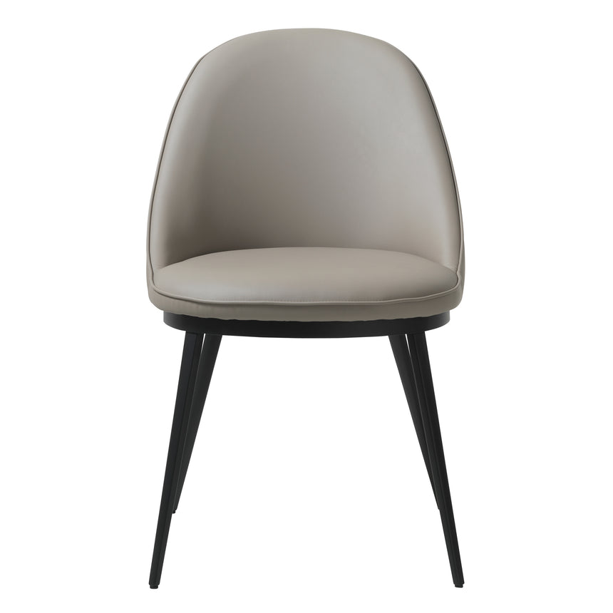 Scaun de dining GAIN, tapițerie din piele ecologică taupeMobCenter