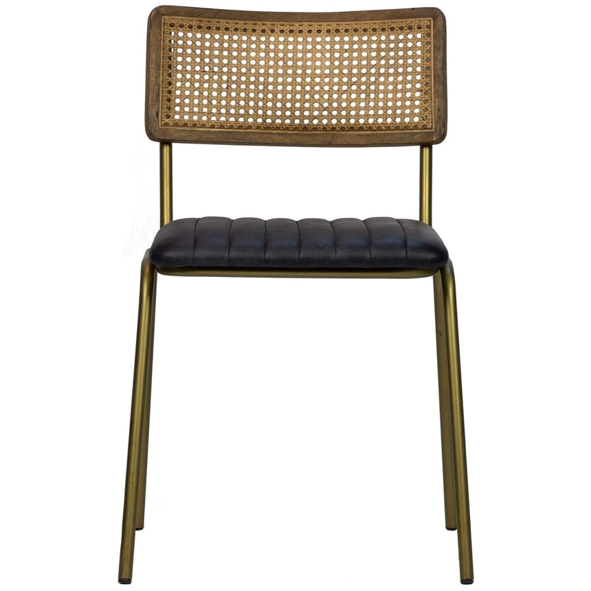 Scaun de dining Jens, în culoare negruMobCenter