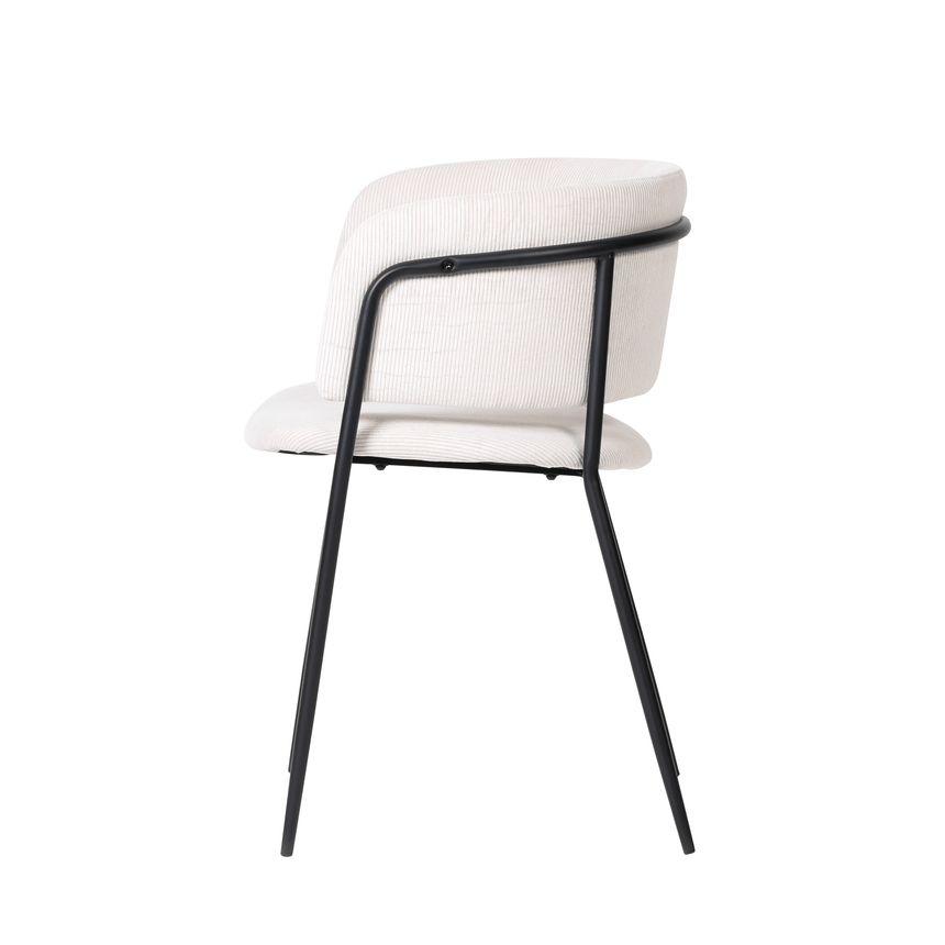 Scaun de dining Liam, culoare bej – catifea reiatăMobCenter