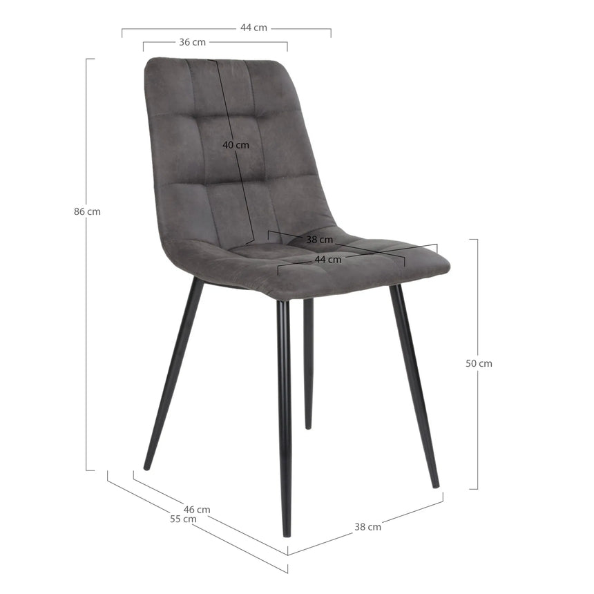 Scaun de dining Middelfart- - culoare griMobCenter