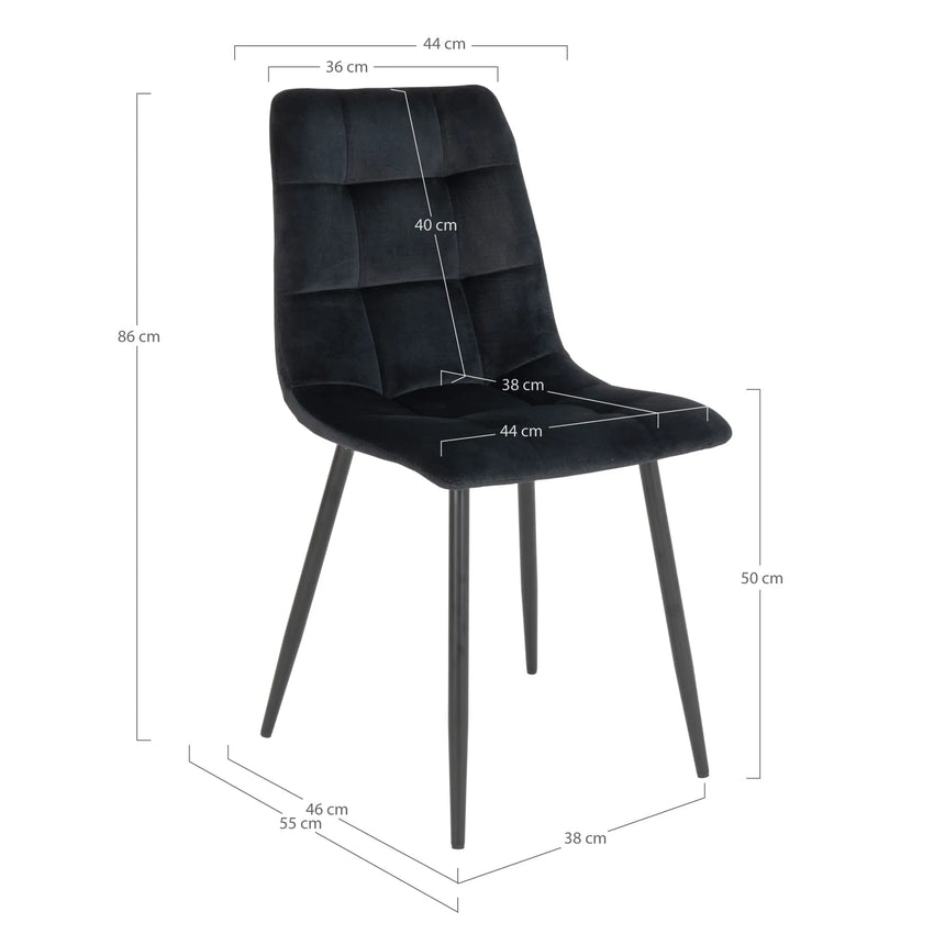 Scaun de dining Middelfart- - culoare negruMobCenter