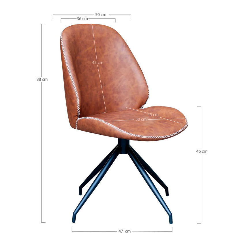 Scaun de dining Monte Carlo II. - culoare maro vintageMobCenter