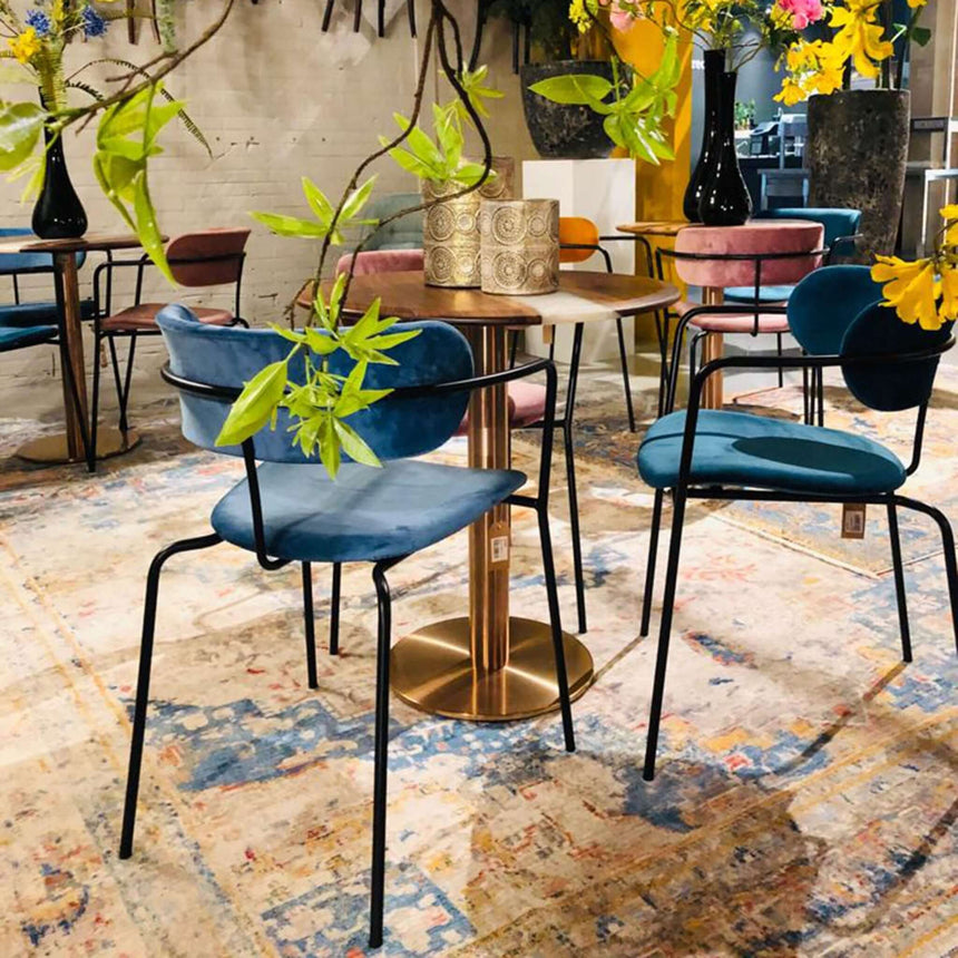 Scaun de dining Olivia, în culoare albastruMobCenter