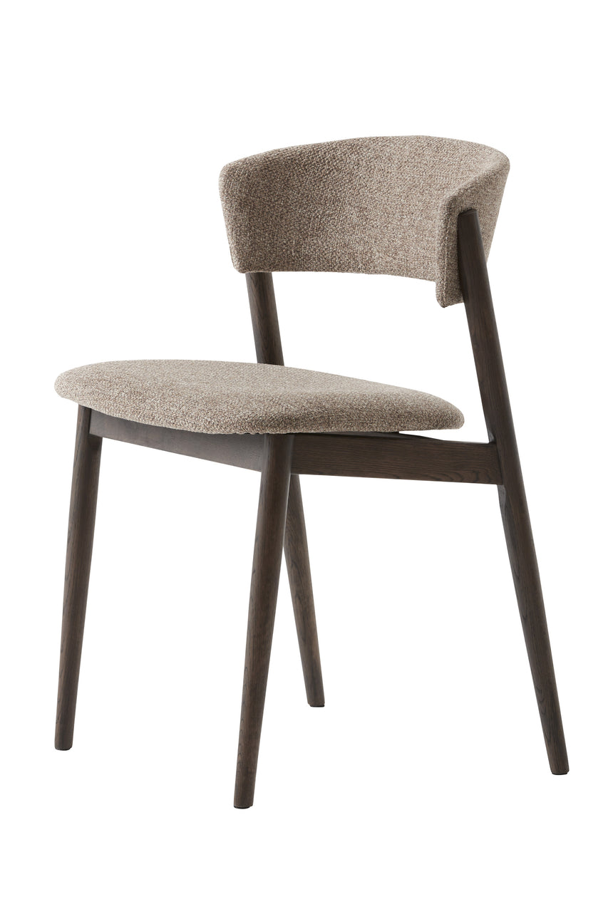 Scaun de dining REVERE, tapițerie latte melangeMobCenter