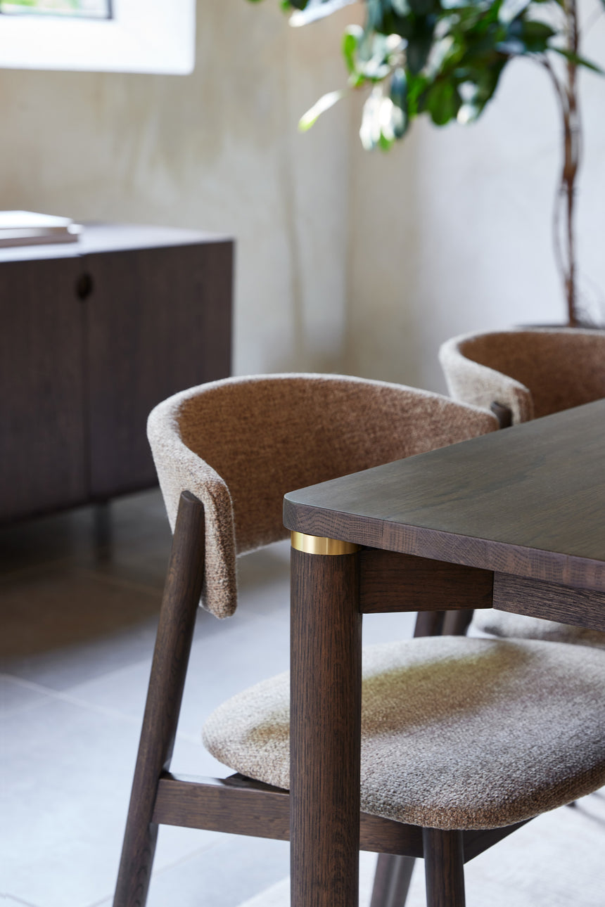 Scaun de dining REVERE, tapițerie latte melangeMobCenter