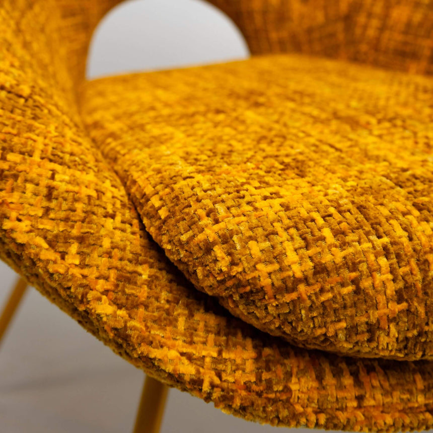 Scaun de dining Samba, în culoare galben ocruMobCenter