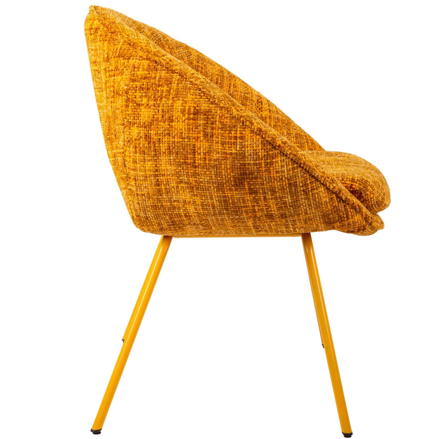 Scaun de dining Samba, în culoare galben ocruMobCenter
