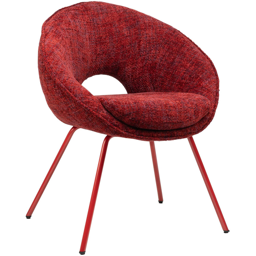 Scaun de dining Samba, în culoare rosuMobCenter