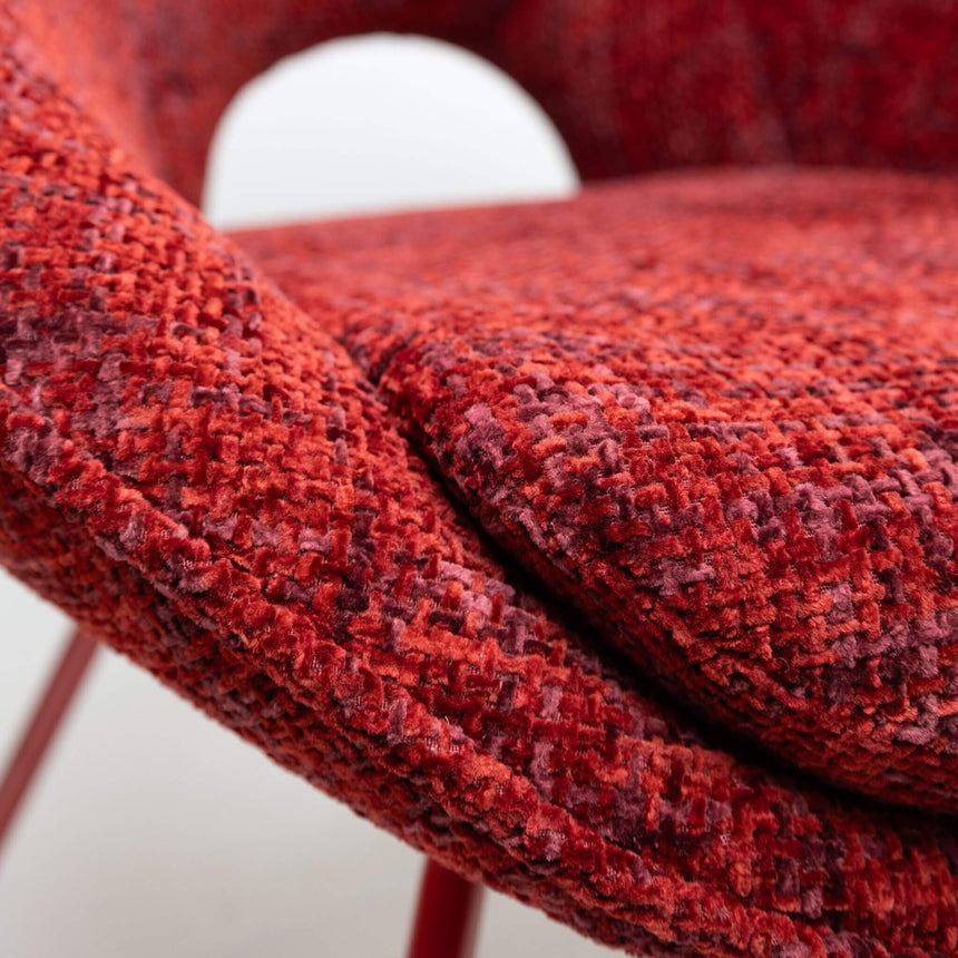 Scaun de dining Samba, în culoare rosuMobCenter