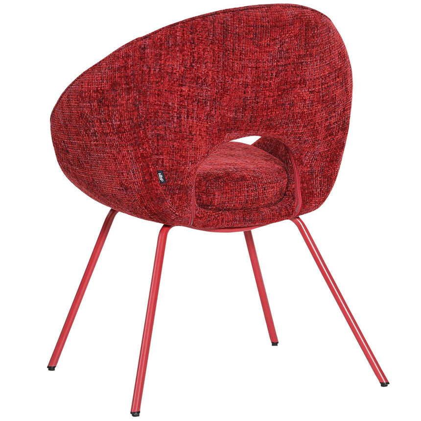 Scaun de dining Samba, în culoare rosuMobCenter
