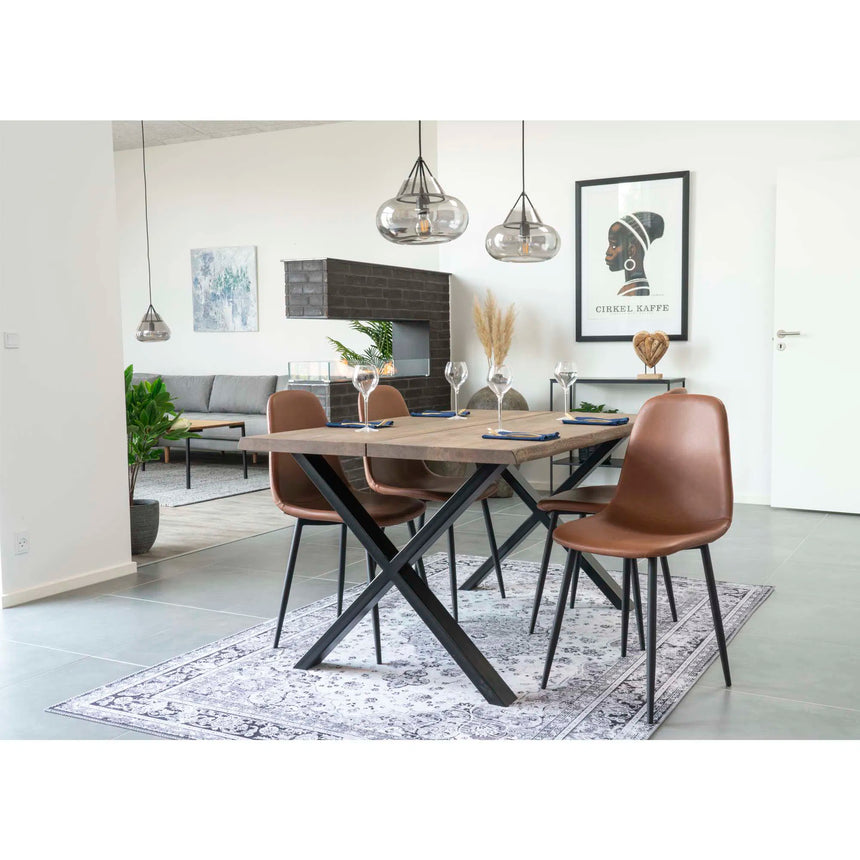 Scaun de dining Stockholm - culoare maro vintageMobCenter