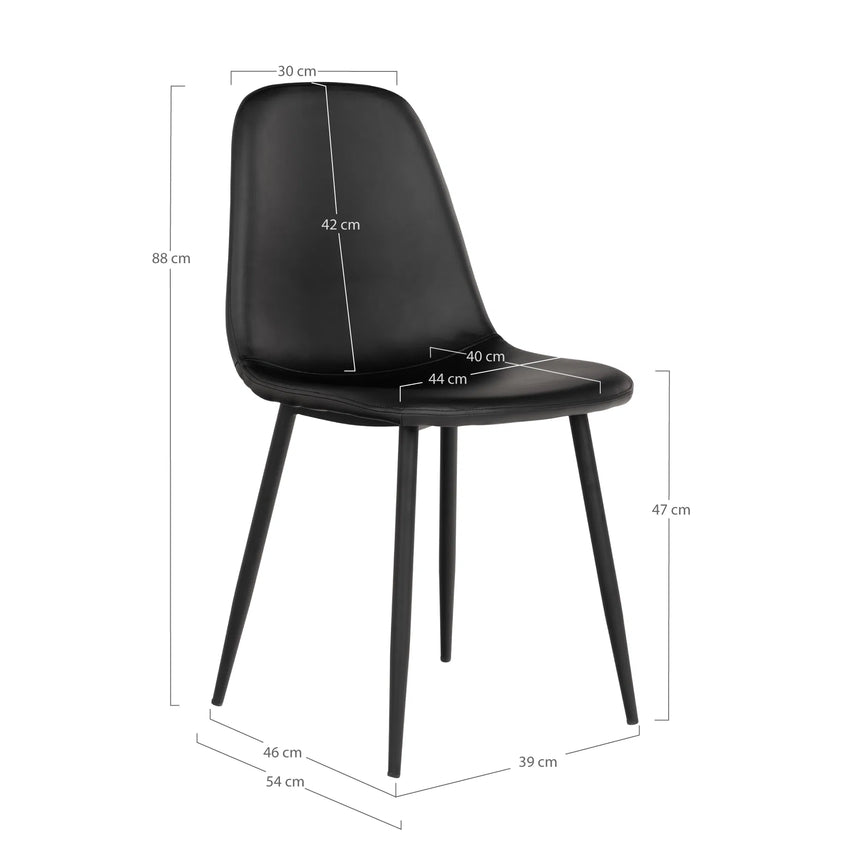 Scaun de dining Stockholm - culoare negruMobCenter