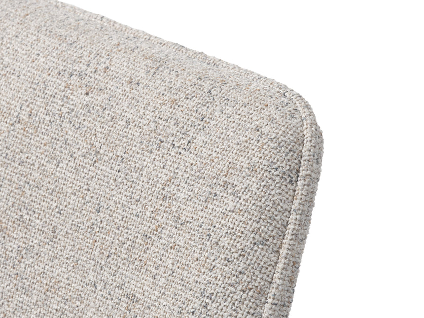 Scaun de dining cu brațe ALMA, tapițerie melange alb untMobCenter